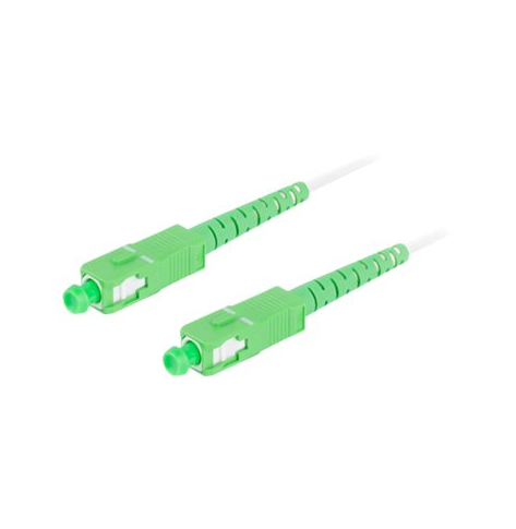 Patchcord LANBERG fiber optic SM SC/APC-SC/APC simplex 50m LSZH g657a2 3.0mm white