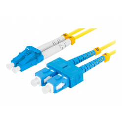 Patchcord LANBERG fiber optic SM SC/UPC-LC/UPC duplex 5m LSZH g657a1 3.0mm yellow