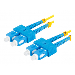Patchcord LANBERG fiber optic SM SC/UPC-SC/UPC duplex 10m LSZH g657a1 3.0mm yellow