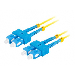 Patchcord LANBERG fiber optic SM SC/UPC-SC/UPC duplex 2m LSZH g657a1 3.0mm yellow