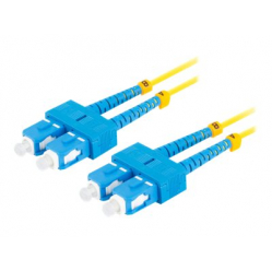 Patchcord LANBERG fiber optic SM SC/UPC-SC/UPC duplex 5m LSZH g657a1 3.0mm yellow