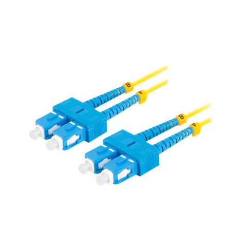 Patchcord LANBERG fiber optic SM SC/UPC-SC/UPC duplex 5m LSZH g657a1 3.0mm yellow