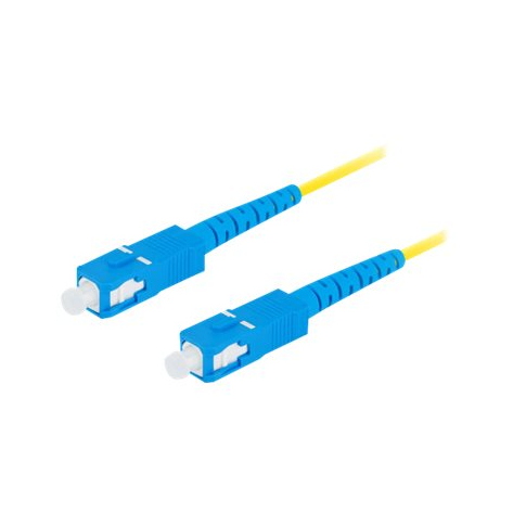 Patchcord LANBERG fiber optic SM SC/UPC-SC/UPC simplex 10m LSZH g657a1 3.0mm yellow