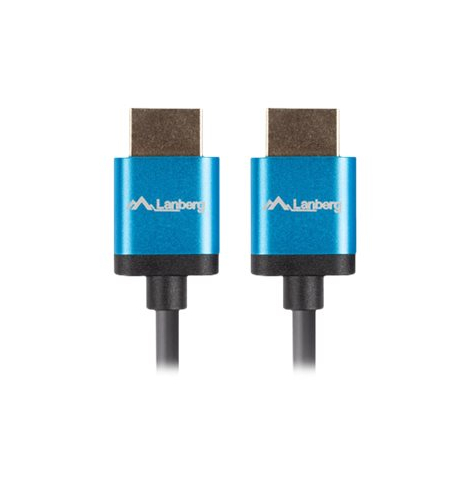 Kabel LANBERG HDMI M/M v2.0 0.5m black 4K slim