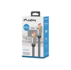 Kabel LANBERG HDMI M/M v2.1 0.5m 8K black