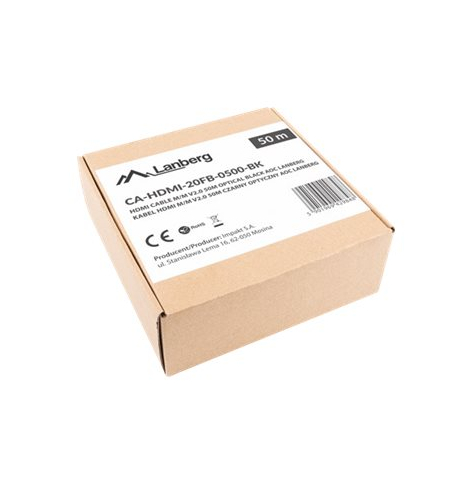 Kabel LANBERG HDMI v.20 M/M 50m optical AOC black
