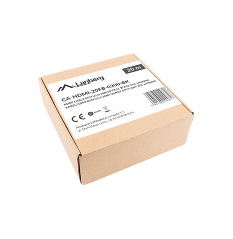 Kabel LANBERG HDMI v2.0 M/M 20m optical AOC black