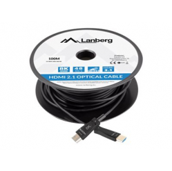 Kabel LANBERG HDMI v2.1 8K M/M 100m optyczny AOC