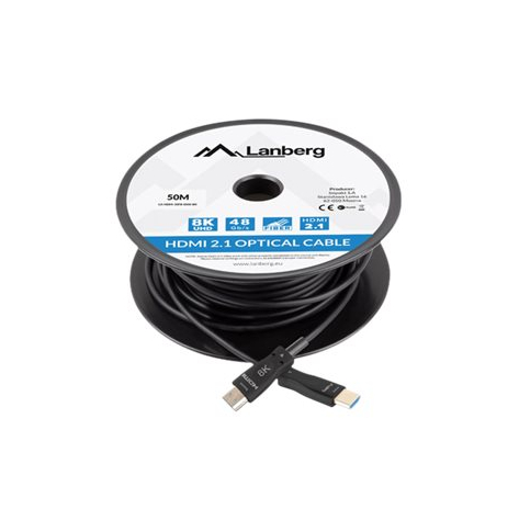 Kabel LANBERG HDMI v2.1 8K M/M 50m optyczny AOC