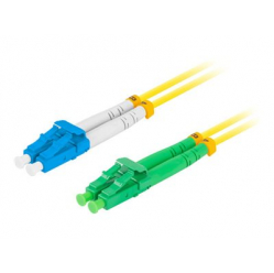 Kabel LANBERG krosowy - G.657.A1 9/125 LC/APC LC/UPC żółty 1m