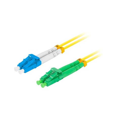 Kabel LANBERG krosowy - G.657.A1 9/125 LC/APC LC/UPC żółty 1m