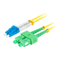 Kabel LANBERG krosowy - G.657.A1 9/125 LC/UPC SC/APC żółty 0.5m