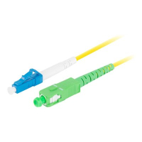 Kabel LANBERG krosowy - G.657.A1 9/125 LC/UPC SC/APC żółty 1m