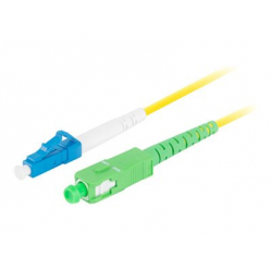 Kabel LANBERG krosowy - G.657.A1 9/125 LC/UPC SC/APC żółty 1m