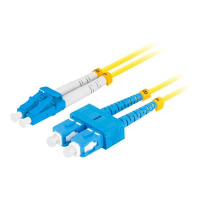 Kabel LANBERG krosowy - G.657.A1 9/125 LC/UPC SC/UPC żółty 3m