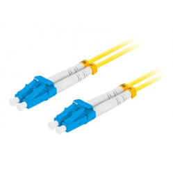 Kabel LANBERG krosowy - G.657.A1 9/125 LC/UPC żółty 0.5m