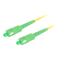 Kabel LANBERG krosowy - G.657.A1 9/125 SC/APC żółty 0.5m