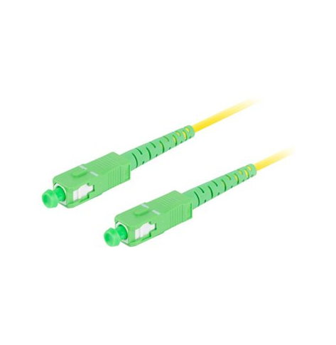 Kabel LANBERG krosowy - G.657.A1 9/125 SC/APC żółty 0.5m