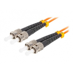 Kabel LANBERG krosowy - OM2 50/125 ST/UPC pomarańczowy 1m