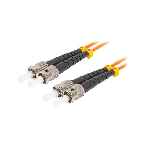 Kabel LANBERG krosowy - OM2 50/125 ST/UPC pomarańczowy 1m