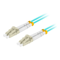 Kabel LANBERG krosowy - OM3 50/125 LC/UPC turkusowy 10m