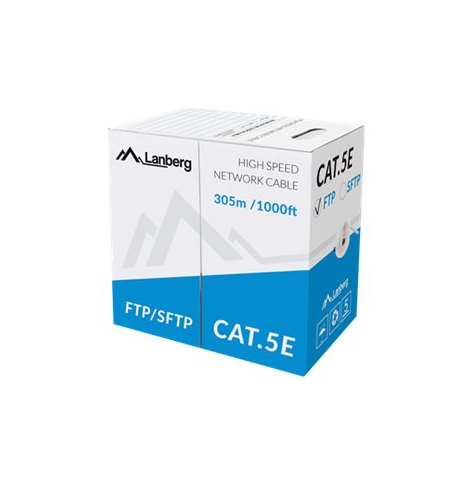 Kabel LANBERG LAN SFTP cat.5e 305m solid CU CPR fluke passed grey