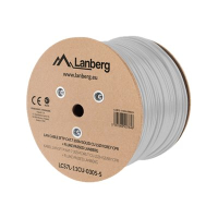 Kabel LANBERG LAN SFTP cat.7 305m solid CU LSZH grey CPR fluke passed