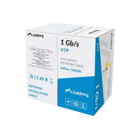 Kabel LANBERG lan UTP 1Gb/s 305m drut CCA