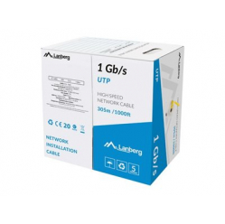 Kabel LANBERG lan UTP 1Gb/s 305m drut CCA