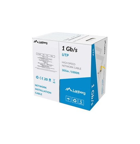 Kabel LANBERG lan UTP 1Gb/s 305m drut CCA