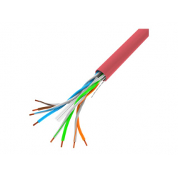 Kabel LANBERG lan UTP 1Gb/s 305m drut CCA czerwony