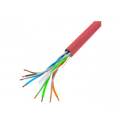Kabel LANBERG lan UTP 1Gb/s 305m drut CCA czerwony