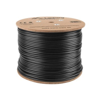 Kabel LANBERG LCF6-21CU-0305-BK Lanberg instalacyjny FTP, kat. 6, drut OUTDOOR CU, 305m, czarny