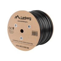 Kabel LANBERG LCF6-30CU-0305-BK Lanberg instalacyjny zelowany FTP, kat. 6, drut, CU, 305m, szay