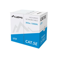 Kabel LANBERG LCU5-11CU-0305-S UTP solid CU cat. 5e 305m gray