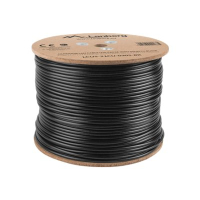 Kabel LANBERG LCU5-21CU-0305-BK Lanberg instalacyjny UTP, kat. 5e, drut OUTDOOR CU, 305m, czarny