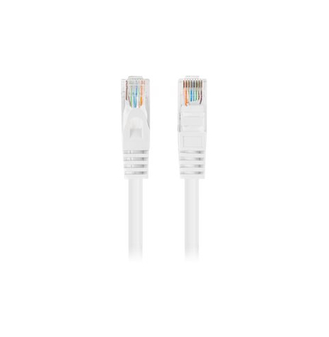 Patchcord LANBERG Cat.5e UTP 0.25m white 10-pack