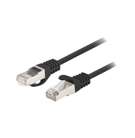 Patchcord LANBERG Cat.6 FTP 0.25m black 10-pack