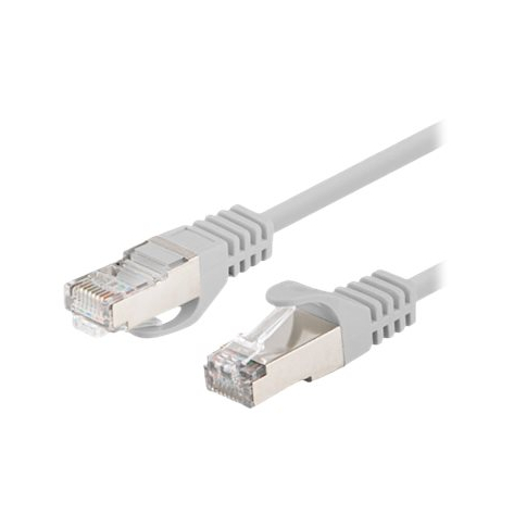 Patchcord LANBERG Cat.6 FTP 0.25m grey 10-pack