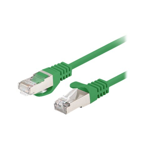 Patchcord LANBERG Cat.6 FTP 0.5m green 10-pack