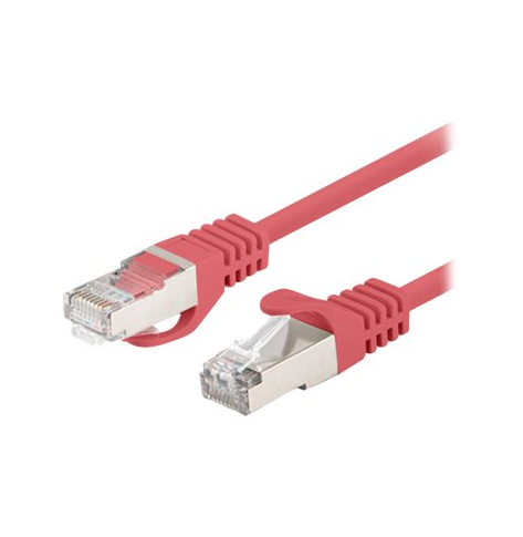 Patchcord LANBERG Cat.6 FTP 1m red 10-pack