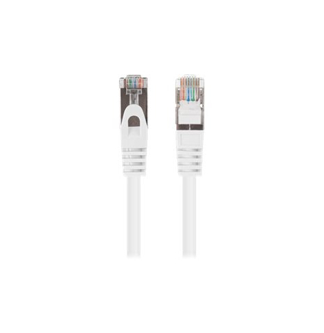 Patchcord LANBERG Cat.6 FTP 1m white 10-pack