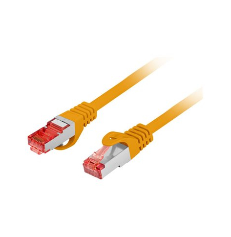 Patchcord LANBERG CAT.6 S/FTP LSZH CU 0.25m orange Fluke Passed