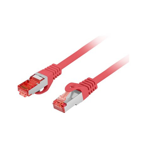 Patchcord LANBERG CAT.6 S/FTP LSZH CU 10m red Fluke Passed