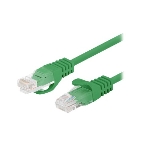 Patchcord LANBERG Cat.6 UTP 0.25m green 10-pack