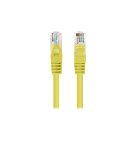 Patchcord LANBERG Cat.6 UTP 0.25m yellow 10-pack