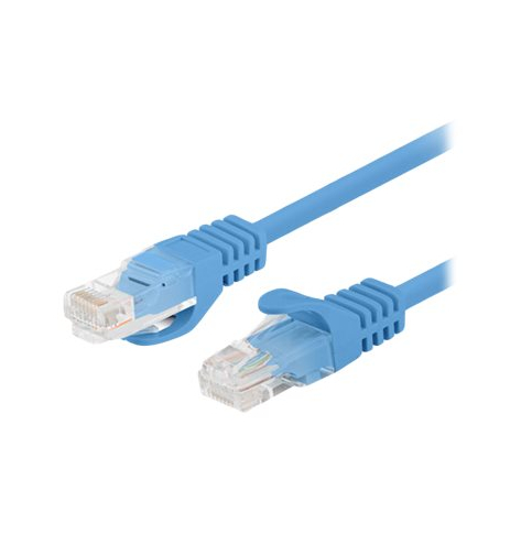 Patchcord LANBERG Cat.6 UTP 1.5m blue 10-pack