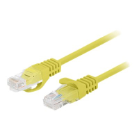 Patchcord LANBERG Cat.6 UTP 1.5m yellow 10-pack