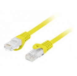 Patchcord LANBERG CAT.6 UTP LSZH CU 0.25m yellow Fluke Passed