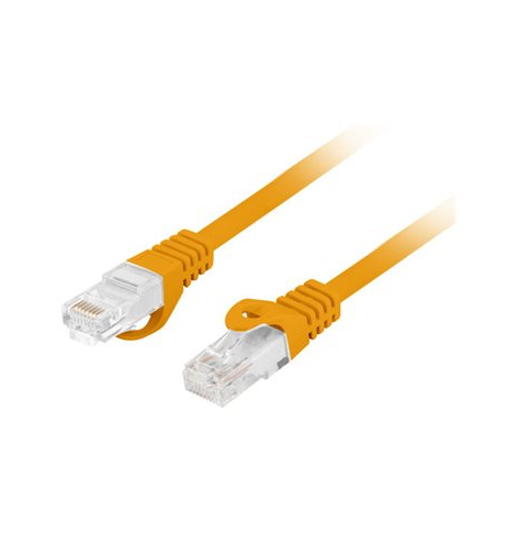 Patchcord LANBERG CAT.6 UTP LSZH CU 0.5m orange Fluke Passed
